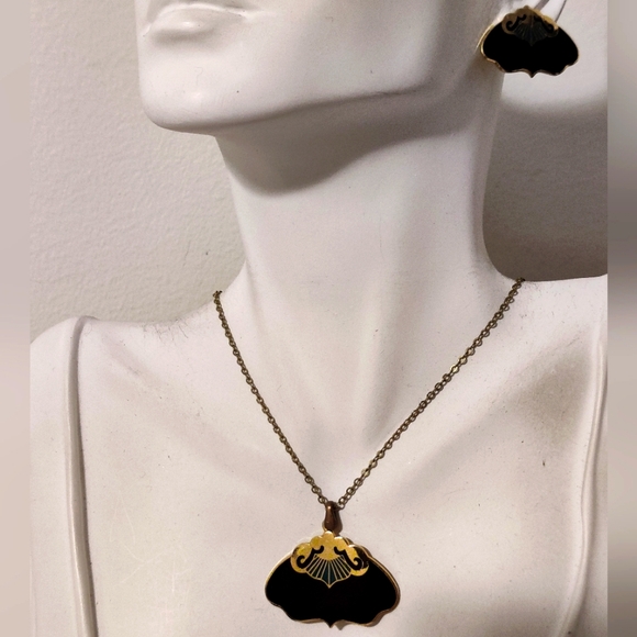 Vintage Art Deco Jewelry Set Signed Duri - Picture 7 of 12